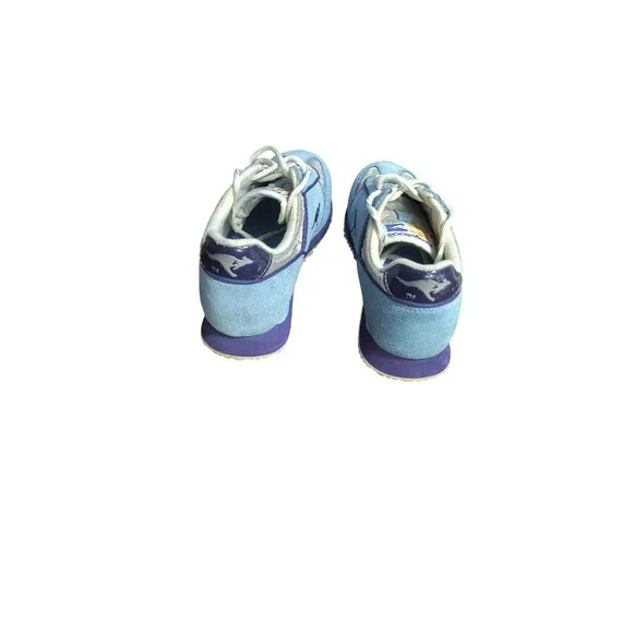 KangaROOS Vintage 1996 Blue Suede‎ Leather Sneakers Women's 6.5M Zip Pocket!!